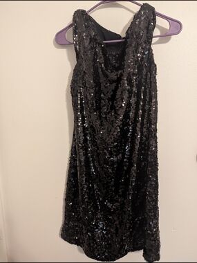 Banana Republic Black Sequined Cocktail Dress